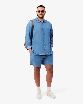 Camisa em Denim Leve Ajuste Regular
