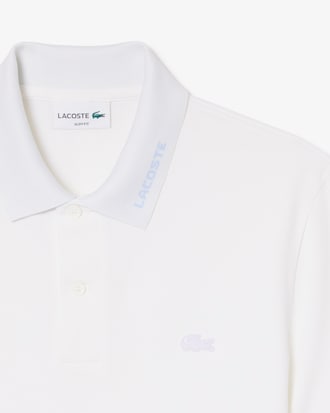 Polo de piqu&eacute; de corte ajustado con detalles de marca de jacquard
