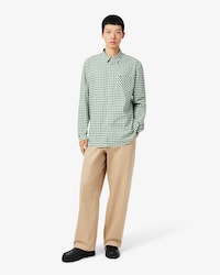 Cal&ccedil;a Chino de Sarja de Algod&atilde;o Stretch com Modelagem Solta