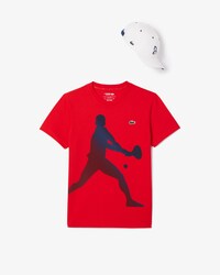 Conjunto Lacoste de camiseta e bon&eacute; T&ecirc;nis x Novak Djokovic