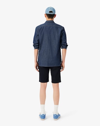 Bermuda Chino Slim Fit em Algod&atilde;o Stretch