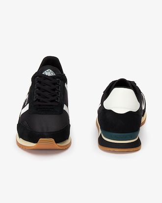 T&ecirc;nis masculino Partner Retro em tecido e camur&ccedil;a