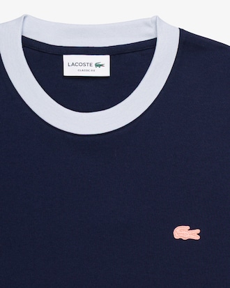 Camiseta de Algod&atilde;o Colour-Block - Modelagem cl&aacute;ssica