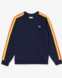 Moletom masculino Lacoste SPORT em fleece com faixas contrastantes