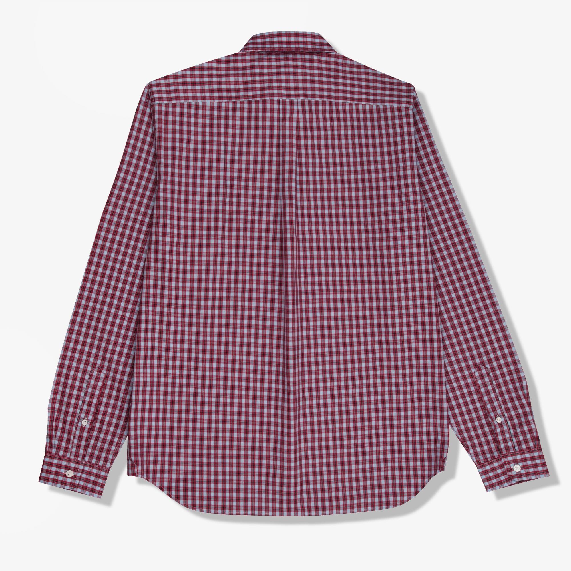 Camisa Masculina Quadriculada de Algodão Popeline Lacoste