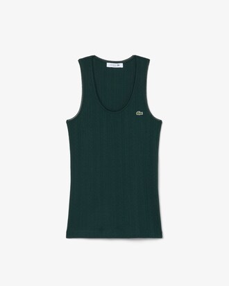 Camiseta regata de algod&atilde;o canelado slim fit