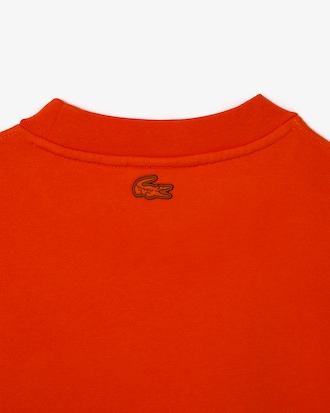 Moletom masculino Lacoste em fleece de algod&atilde;o com modelagem solta