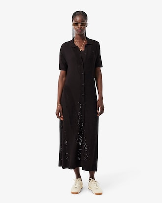 Vestido tipo polo de crochet