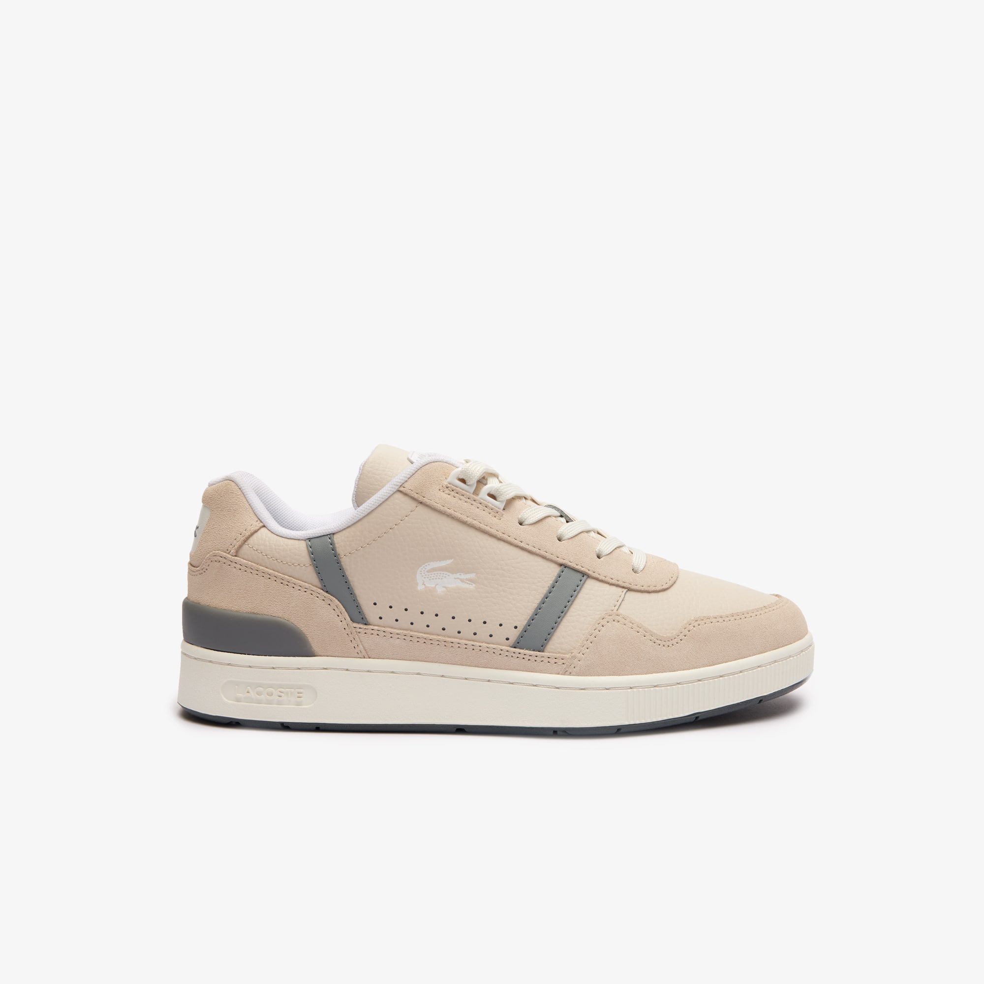 Tênis Lacoste T-Clip Masculino de Couro com Camurça