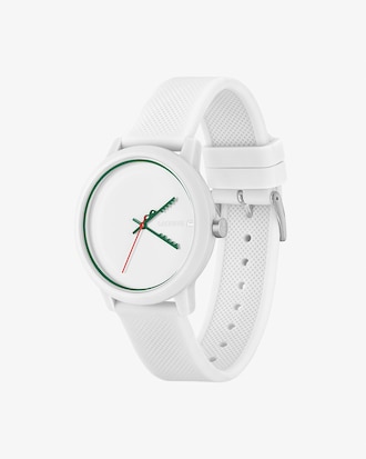 Lacoste.12.12 Rel&oacute;gio de 3 ponteiros em silicone com crocodilo