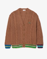 Cardig&atilde; Loose Fit tran&ccedil;ado com listras