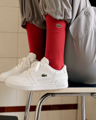 Tênis Feminino T-Clip de Couro