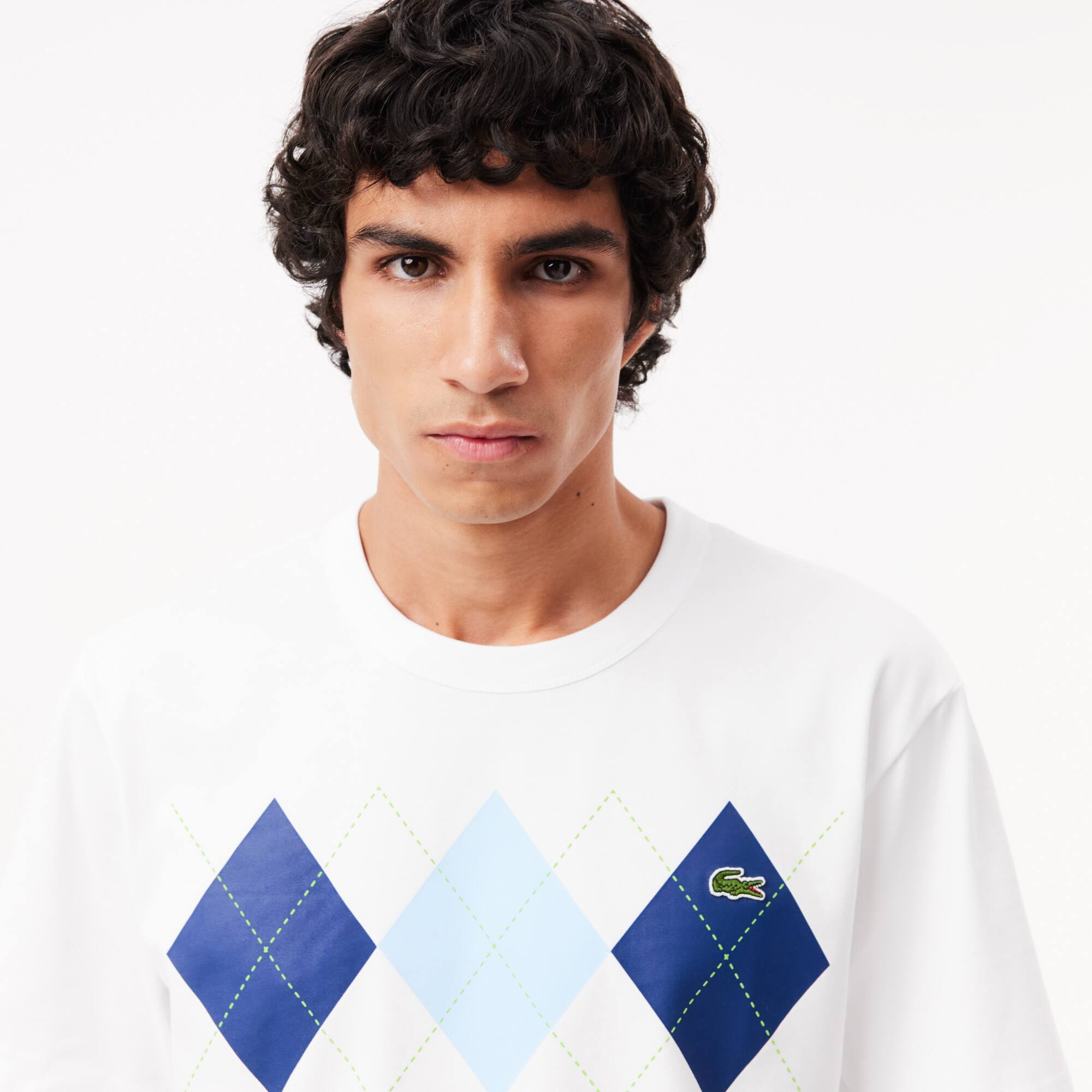 トップス houseonthehill L/S Tee (Argyle) Camiseta com Estampa Argyle em Algodão Pesado Lacoste
