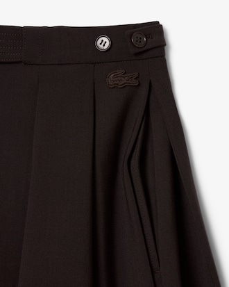 Bermudas De Lana Plisadas Runway