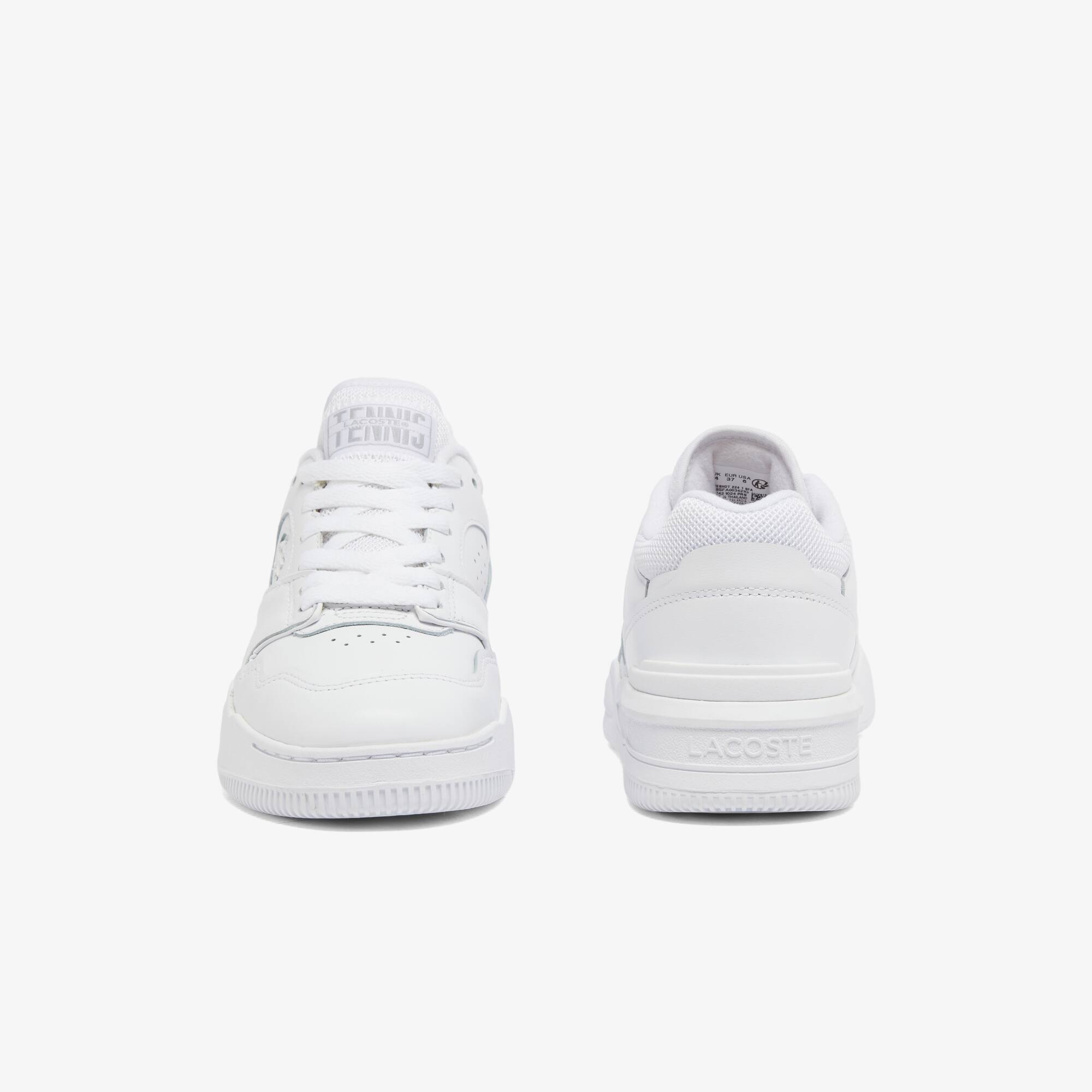 Tênis Branco de Couro Lineshot Feminino Cano Baixo Lacoste