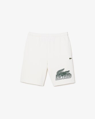 Short infantil Lacoste com assinatura e estampa contrastante