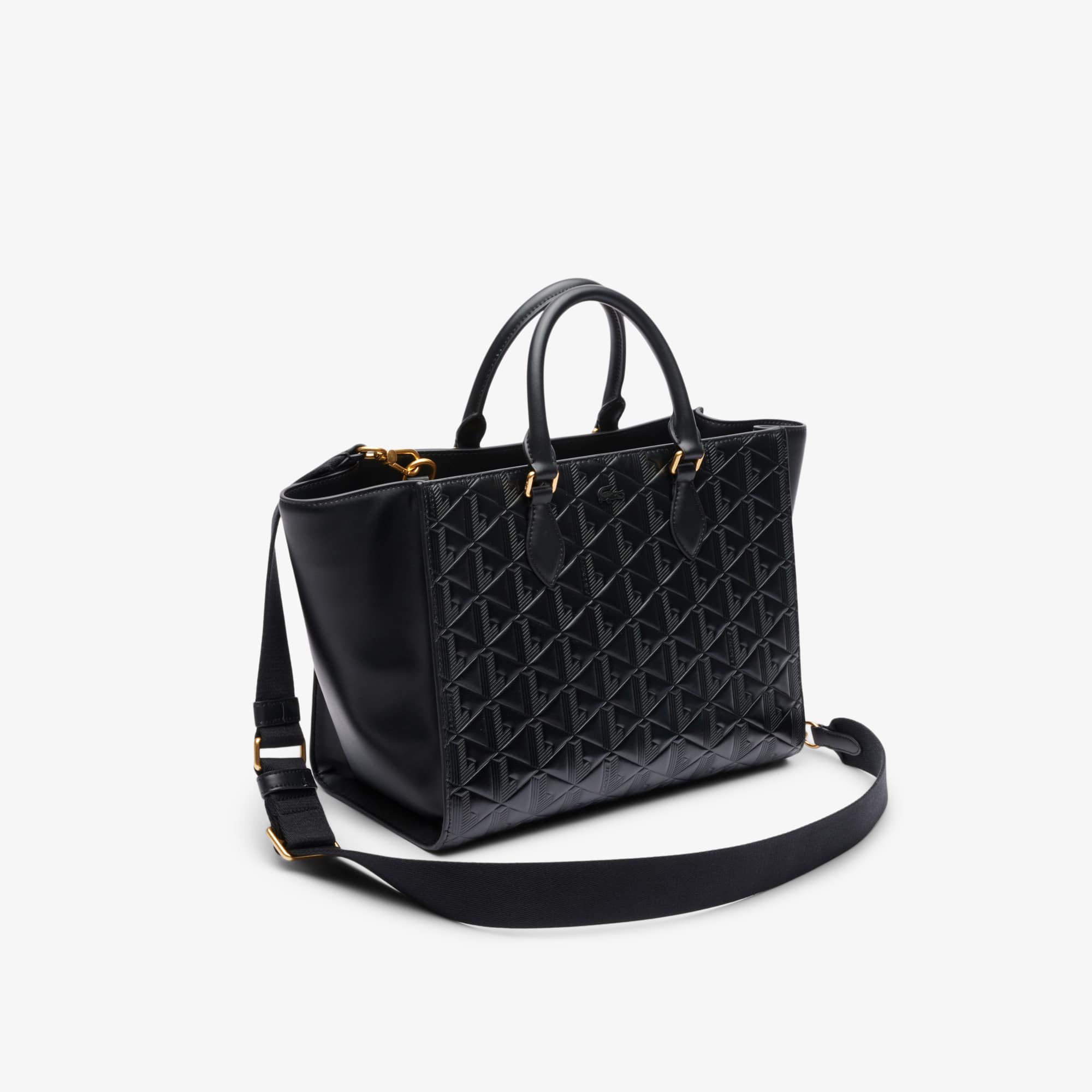 MＫT　レディース　BLK M Bolsa Tote Grande Maheki com Monograma em Couro Lacoste