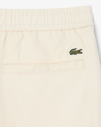 Shorts de sarga de mezcla de lino, corte regular