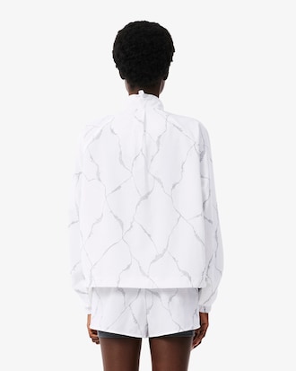 Campera de tenis con estampado de cocodrilo reflectante