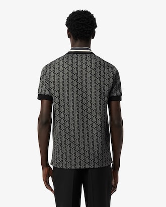 Polo Con Monograma En Jacquard Fit Clásico