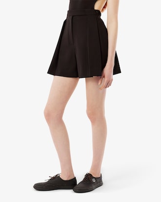 Bermudas De Lana Plisadas Runway