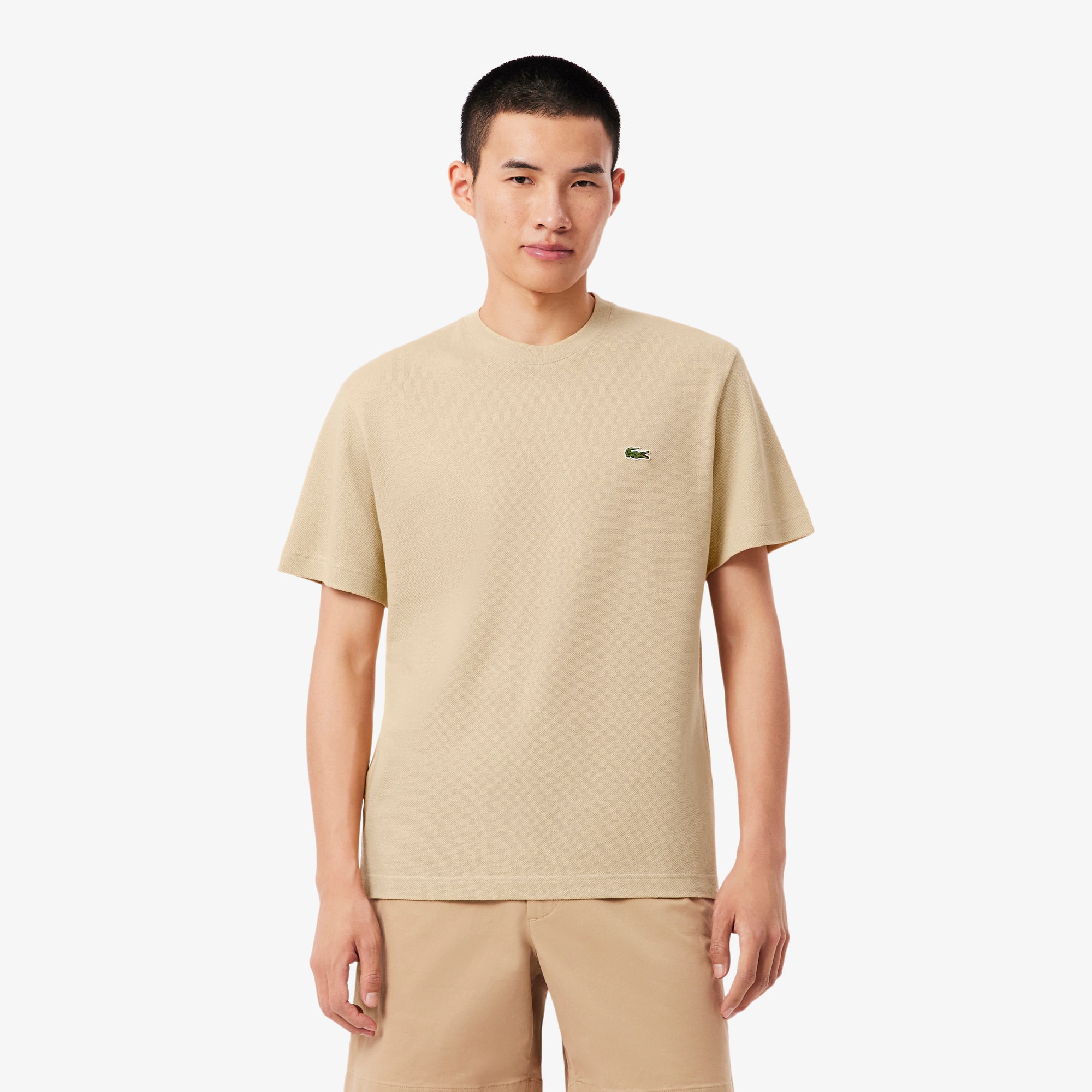 Camiseta Lisa Masculina em Algodão e Linho