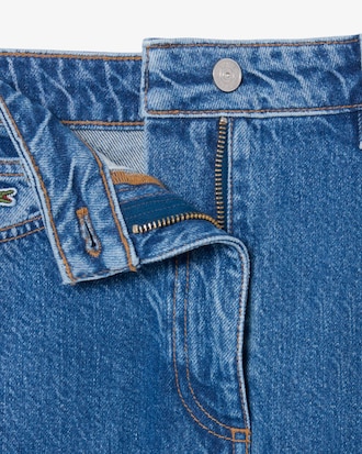 Jeans de tiro alto de corte ancho