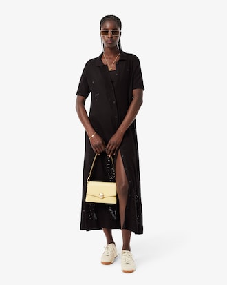 Vestido tipo polo de crochet