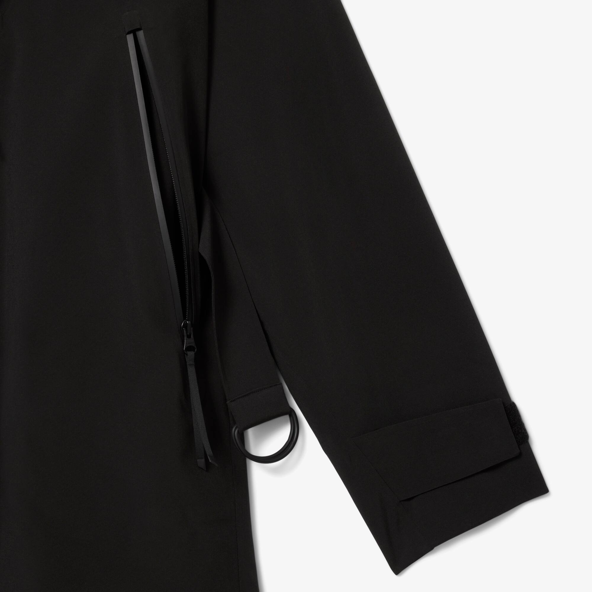 Casaco Preto Feminino Dupla Face Longo e Impermeável Lacoste