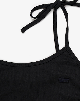 Remera sin mangas de mini jacquard ajustada