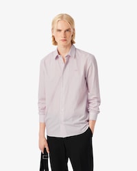 Camisa em Popeline Listrada Ajuste Regular