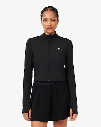 Campera deportiva intermedia de tenis el&aacute;stica con doble tejido y cierre