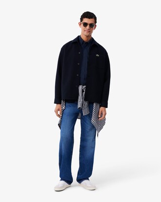 Camisa Modelagem reta em Popeline Stretch
