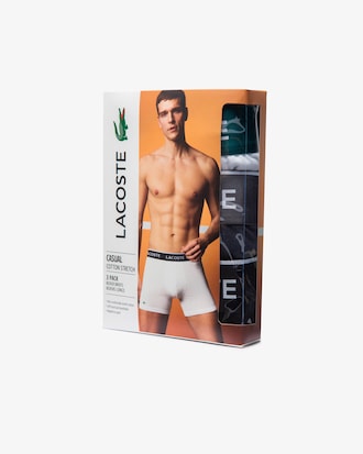 Pacote com 3 Cuecas Boxer com Cintura com Logo