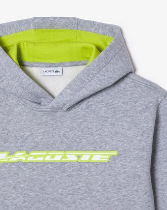 Moletom Infantil com Capuz e Logo Lacoste