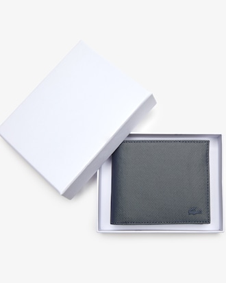 Carteira masculina cl&aacute;ssica em Petit Piqu&eacute; para 3 cart&otilde;es