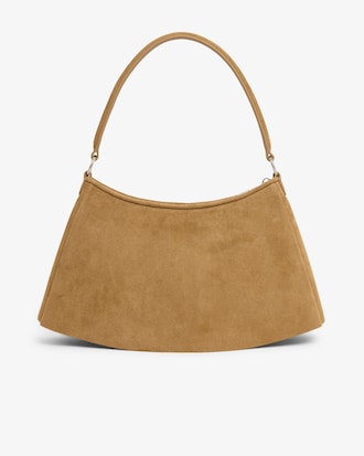 Cartera mediana de gamuza y cuero Lenglen