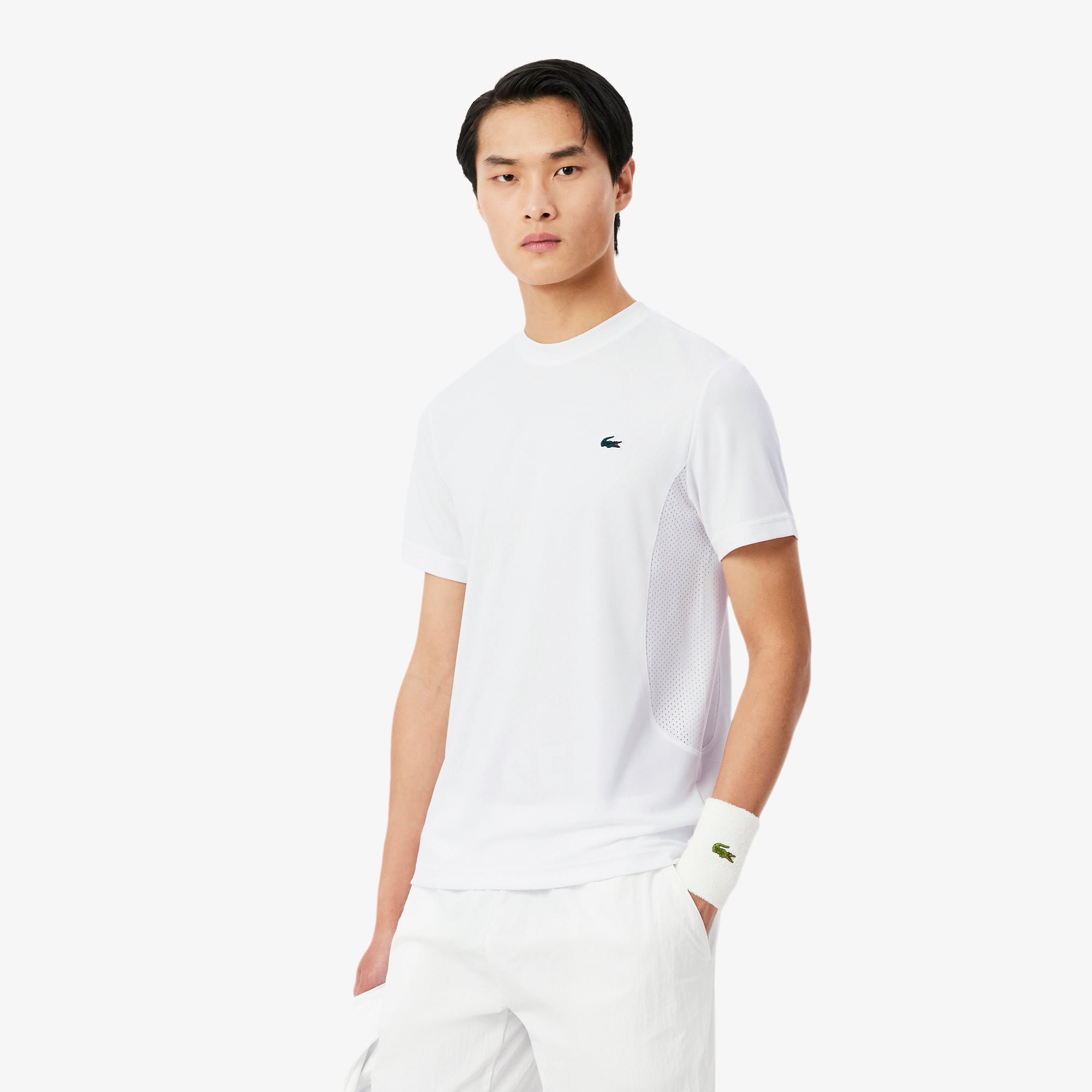 メンズウェア CLUBHAUS LACOSTE Crew Sweat White L Camiseta de tênis Novak Djokovic x Lacoste - Camisetas Masculinas