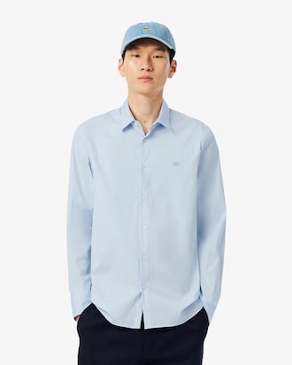 Camisa de Poplin Elastizada Slim Fit