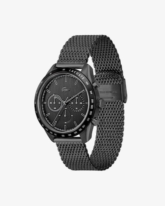 Men's Lacoste Boston Black Steel Chronograph Watch