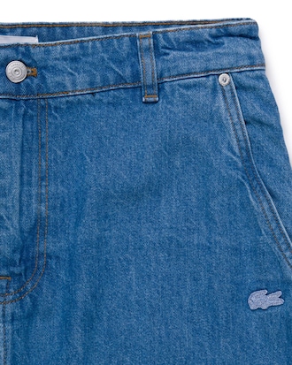 Bermuda Jeans Masculina de Corte Reto