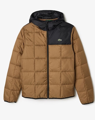 Campera Acolchada Con Capucha Y Resistencia Al Agua