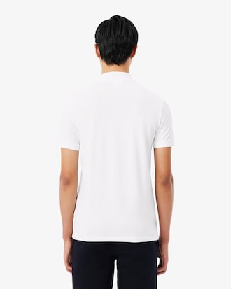 Polo de piqu&eacute; de corte ajustado con detalles de marca de jacquard