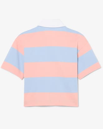 Polo de rugby oversized de algod&oacute;n de rayas