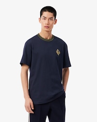 Remera de punto con insignia francesa y rayas