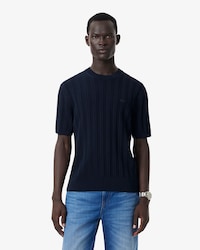 Sweater de manga corta de canal&eacute; fluido