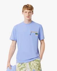 Camiseta Entrela&ccedil;ada com Bolso com Z&iacute;per