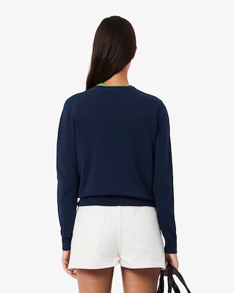 Su&eacute;ter em malha 3D com Gola Careca