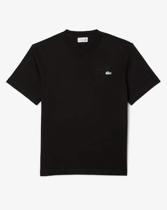 Remera de Algodón Pesado con Marca Bordada