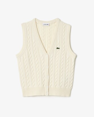 Cardigan em Tricô de Algodão e Lã